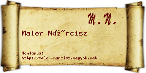 Maler Nárcisz névjegykártya